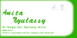 anita nyulassy business card